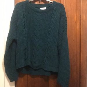 Bell Sleeve Emerald Knit Sweater